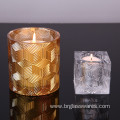 Wholesale Colored Glass Candle Jar with Lid